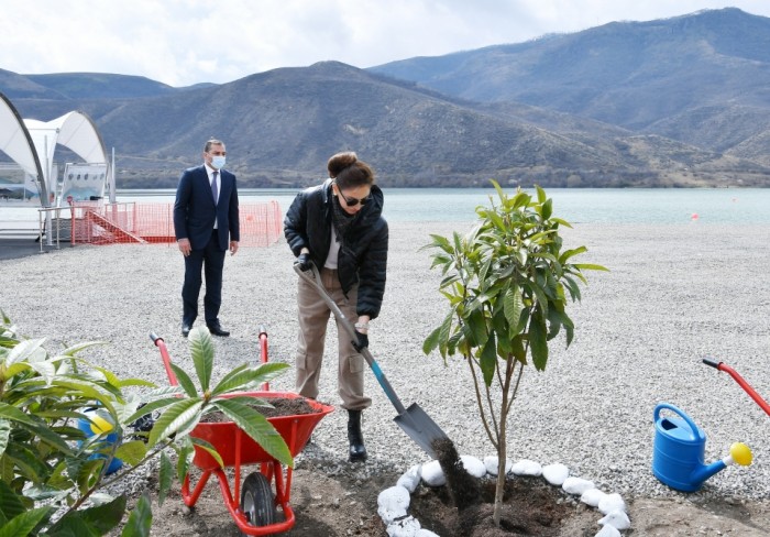 Prezident Suqovuşanda turizm kompleksinin təməlini qoydu - FOTOLAR